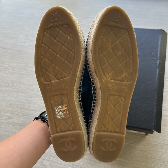 Chanel Velvet Camellia Espadrilles - Picture 7 of 7